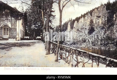 Svatošské skály, 1905, Karlovy Vary Region, Karlsbad, Hans Heiling, Czech Republic Stock Photo