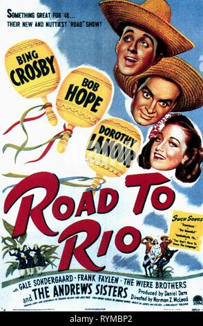 CROSBY,HOPE,LAMOUR, ROAD TO RIO, 1947 Stock Photo