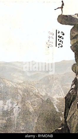 Glacier Point, 1906, California, Yosemite, Overhanging Rock at Glacier Point', United States of America Stock Photo