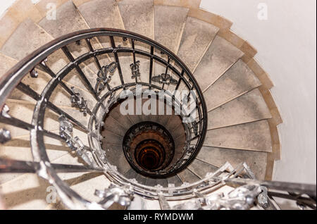 Winding staircase in St. Stephen's Basilica - Budapest, Hungary Stock Photo