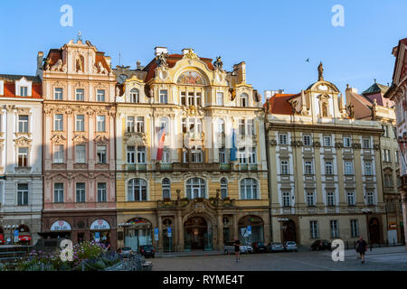 Old Town Square on early morning - Prague Stock Photo