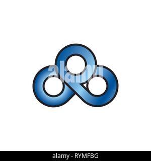 Infinity vector logo. Triple logo Stock Vector