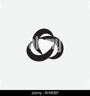 Infinity vector logo. Triple logo Stock Vector