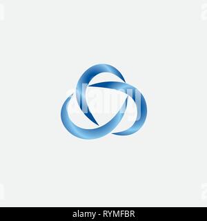 Infinity vector logo. Triple logo Stock Vector