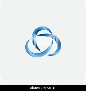Infinity vector logo. Triple logo Stock Vector