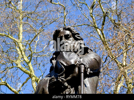 The statue of Edward colston in Bristol Center. a contentious figure because of his philanphropy and link to the slave trade. Stock Photo