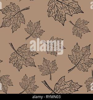 Seamless flowers with leaves seamless pattern Stock Vector