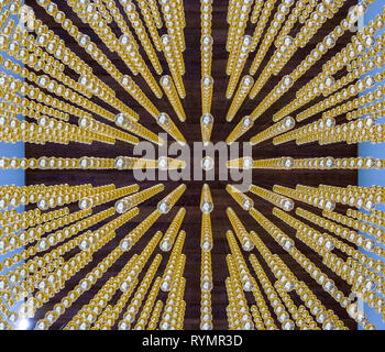 Golden, geometric decoration, 3D Stock Photo