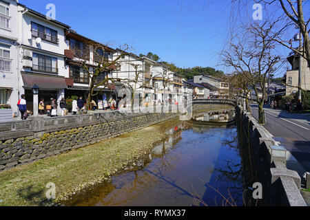 KINOSAKI ONSEN, JAPAN -25 FEB 2019- View of Kinosaki Onsen, a spa bath town in Hyogo prefecture, Japan. Stock Photo