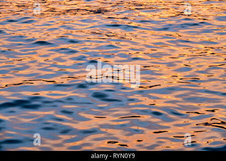 Sunset light on the water Stock Photo