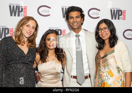 New York, United States. 13th Mar, 2019. Adrienne Campbell-Holt, Kavi Ladnier, Sendhil Ramamurthy, Mozhan Marno attend play premiere Hatef**k at WP Theater Credit: Lev Radin/Pacific Press/Alamy Live News Stock Photo