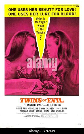 COLLINSON,POSTER, TWINS OF EVIL, 1971 Stock Photo