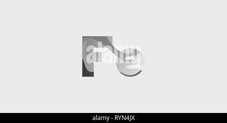 Fe ferrum modern chemical element, great design for any purposes. Science research concept. Vector illustration with chemical element for concept desi Stock Vector