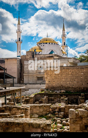 The Church of the Apostles and the Jesus Christ Mosque in Madaba, Jordan, Middle East Stock Photo