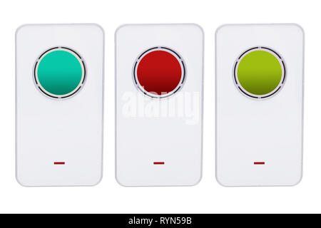 Doorbells on White Background Stock Photo