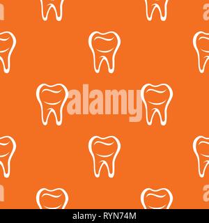 Tooth pattern vector orange Stock Vector