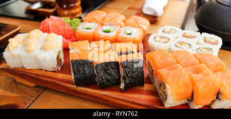 Japanese national dish, spread out on the table Stock Photo