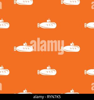 Long submarine pattern vector orange Stock Vector