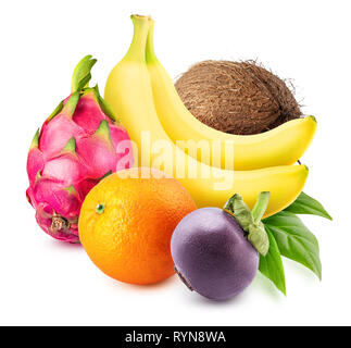 Fruits isolated on white background. Clipping path Stock Photo