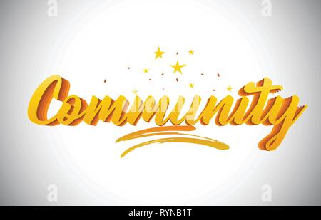 Community Handwritten Word Font with Vibrant Violet Purple Stars and ...