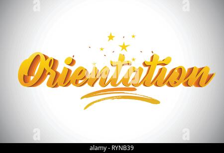 Orientation Handwritten Word Font With Vibrant Violet Purple Stars And Confetti Illustration Stock Vector Image Art Alamy