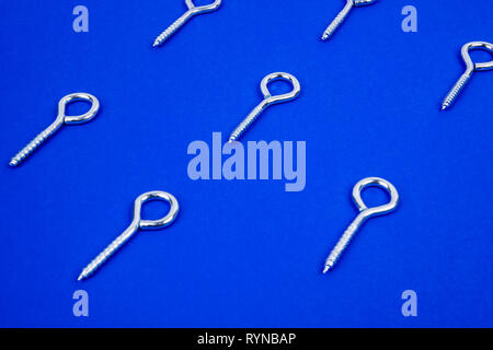 Pattern of hook screws Stock Photo