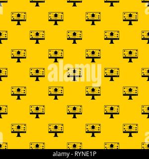 Monitor chip pattern vector Stock Vector