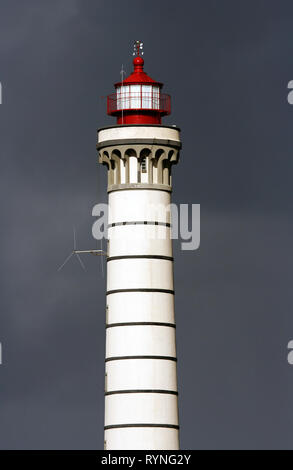 Ancient lighthouse. One of the several lighthouses of the portuguese coast. Stock Photo