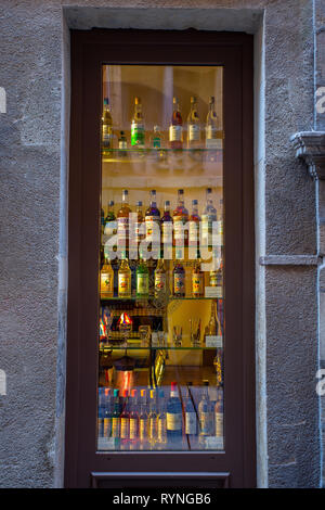 Typical liquor store in Lyon Stock Photo