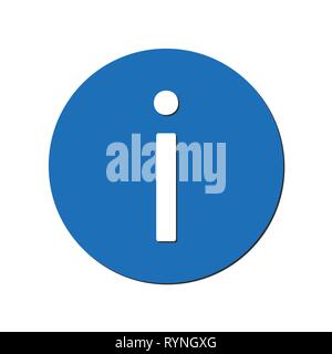 Information icon in blue circle. vector illustration eps10 Stock Vector