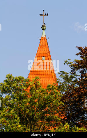 Ebstorf Abbey: steeple of abbatial church St. Mauritius, Lüneburg Heath, Uelzen District, Lower Saxony, Germany Stock Photo