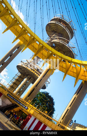 New York State Pavilion from 1964 Worlds Fair Flushing Meadows Park Stock Photo