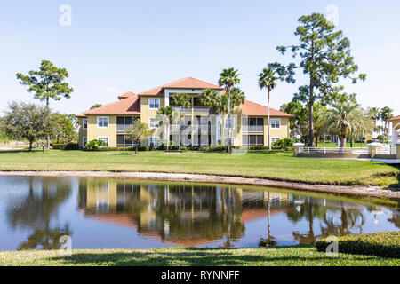 Port St. Saint Lucie Florida,Sheraton PGA Vacation Resort,timeshare,entrance,front,building,grounds,golf course community,lands Stock Photo
