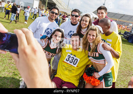 Miami Florida,Miami Dade College,North Campus,Special Olympics,needs,disabled,competition,sports,athlete,student students pupil pupils,volunteer volun Stock Photo