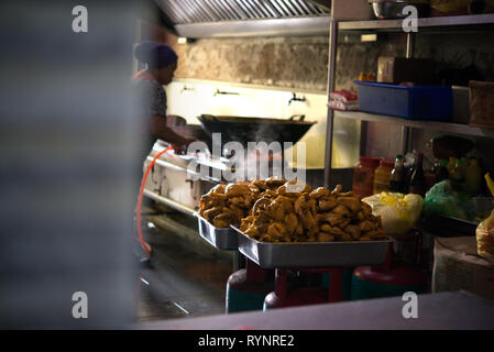 Dirty Asian kitchen real scene. Stock Photo