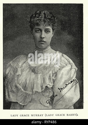 Vintage photograph of Lady Grace Murray (Lady Grace Barry), 1890s, 19th Century, Victorian Stock Photo