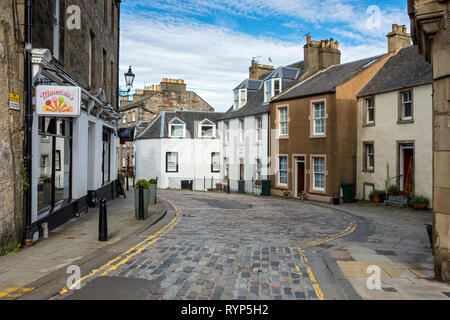 Edinburgh Road, looking towards High Street, South Queensferry, Edinburgh, Scotland, UK Stock Photo