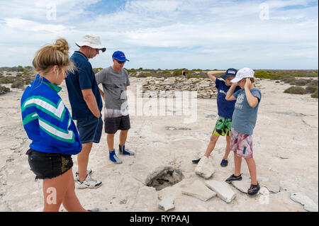 The inland fort on West Wallabi island was constructed by Dutch soldier Wiebbe Hayes and other survivors of the Batavia shipwreck in 1629, it is the o Stock Photo