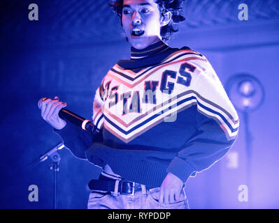 San Francisco, USA. 13th Mar, 2019. SAN FRANCISCO, CALIFORNIA - MARCH 13: Conan Gray performs live in concert at August Hall on March 13, 2019 in San Francisco, California. Credit: Imagespace/Alamy Live News Stock Photo