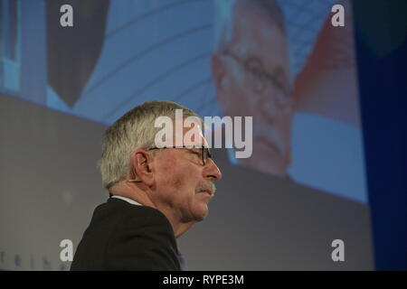 Vienna, Austria. March 14, 2019. Presentation of the book 'Enemy Takeover' by Thilo Sarrazin. Podium Discussion of the liberal Academy(FPÖ) in Sofiensäle. Picture shows author Thilo Sarrazin. Credit: Franz Perc / Alamy Live News Stock Photo