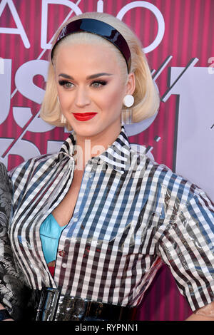 Los Angeles, USA. 14th Mar, 2019. LOS ANGELES, CA. March 14, 2019: Katy Perry at the 2019 iHeartRadio Music Awards at the Microsoft Theatre. Picture: Paul Smith/Featureflash Credit: Paul Smith/Alamy Live News Stock Photo