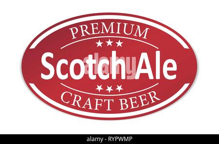 premium scotch ale craft beer lable web badge icon Stock Vector