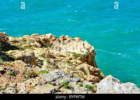 cliffs in Benagil, village of the Portuguese Algarve Stock Photo