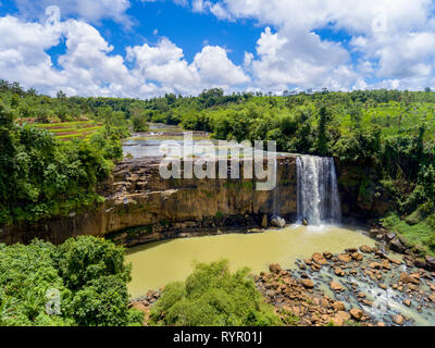 Waterfall with spectacular and dramatic sky and cloud Stock Photo