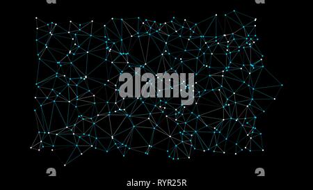 Triangles elements connected, network vector conception Stock Vector