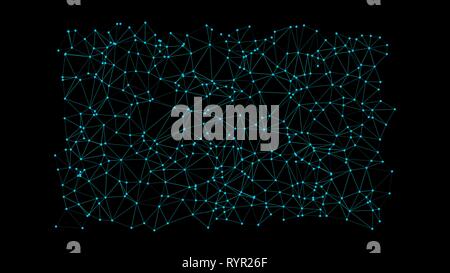 Geometric abstract triangles vector shapes, black background Stock Vector
