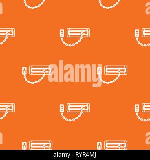 Door latch pattern vector orange Stock Vector