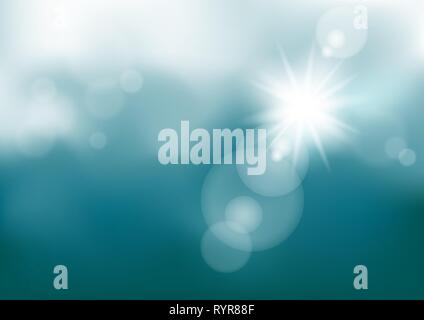 rainy clouds and sunshine light Stock Vector