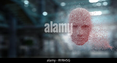 Artificial intelligence and future technologies. Mixed media Stock Photo
