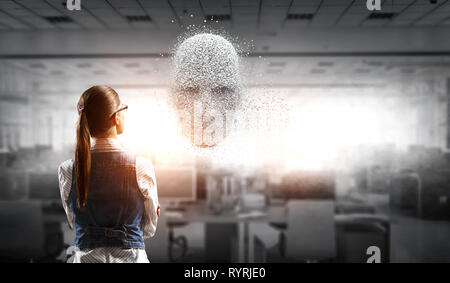 Artificial intelligence and future technologies. Mixed media Stock Photo